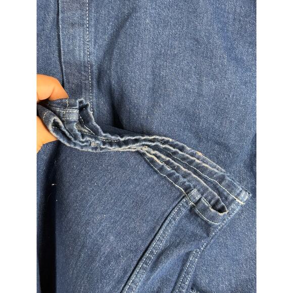 Dickies Genuine Durable Bib Denim Jeans Relaxed Overalls EB713RNB Blue Men Large - Picture 5 of 9